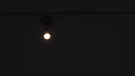 fluorescent lights turning on and off, close-up