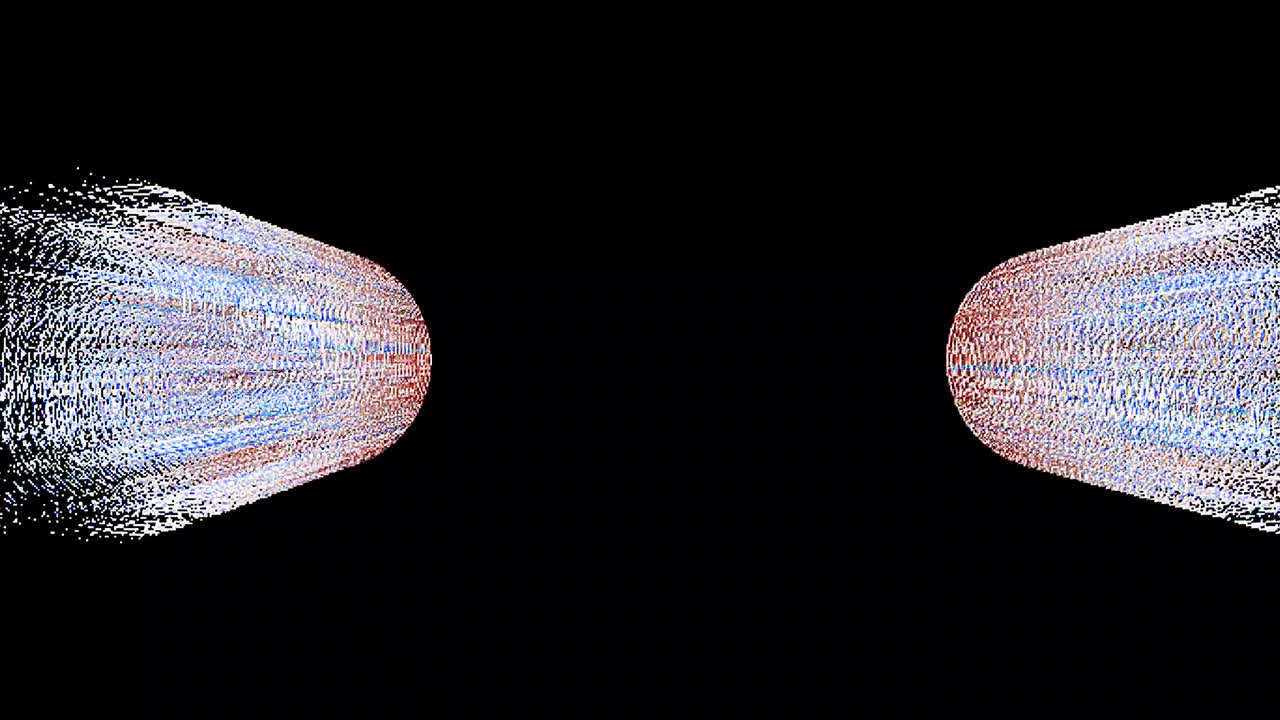 검은 바탕에 다채로운 박이는 불빛의 애니메이션 둥근 모양