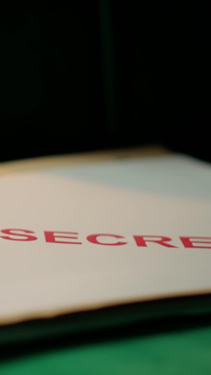 Documento Top Secret su una scrivania