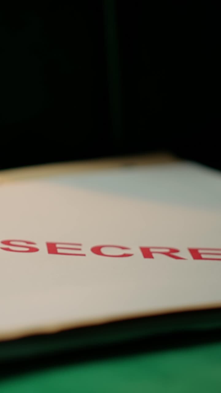 Documento Top Secret su una scrivania