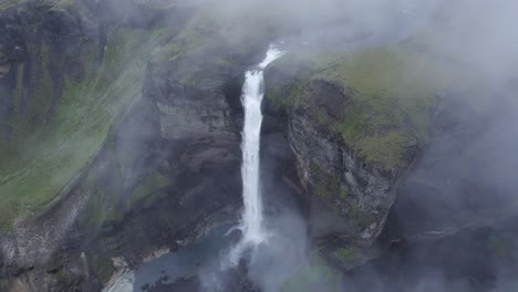 fast mountain river and waterfall