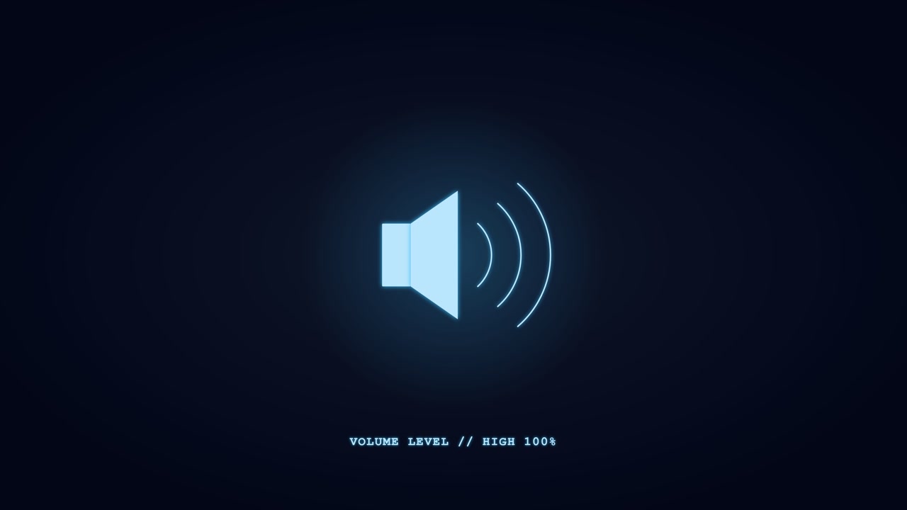 Animazione dell'interfaccia dell'indicatore digitale del livello del volume