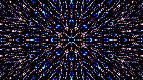 luz abstracta brillante que gobierna el color completo, caleidoscopio, fondo negro