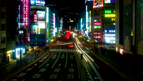 night lapse at shinjuku south side wide shot