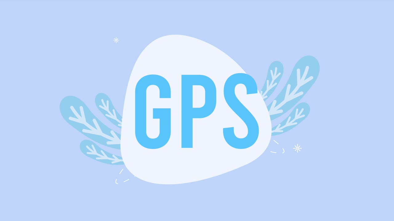 animación de letras del servicio de localización gps