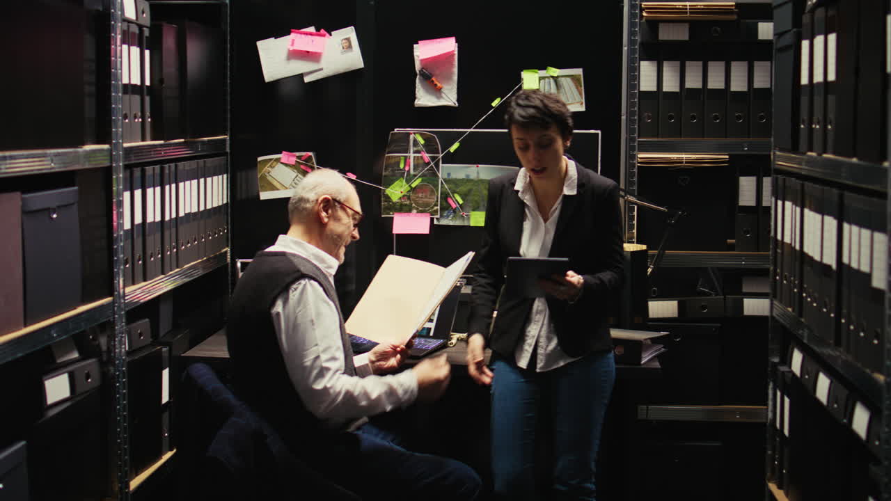People Working in an Archive Office