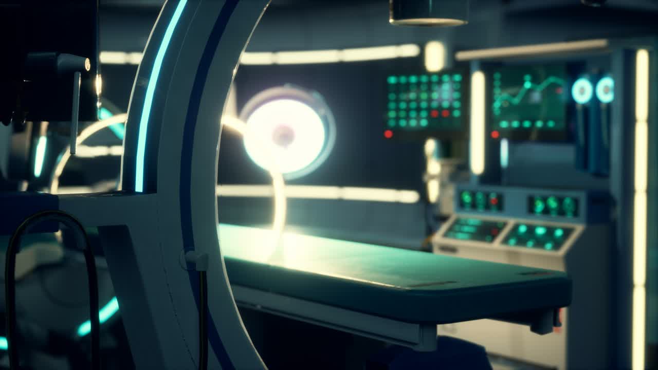미래의 과학적 mri 스캐너 병원의 의료 장비