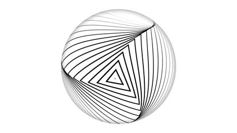 geometric abstract line attached on a sphere. geometric sphere globe isolate on white.