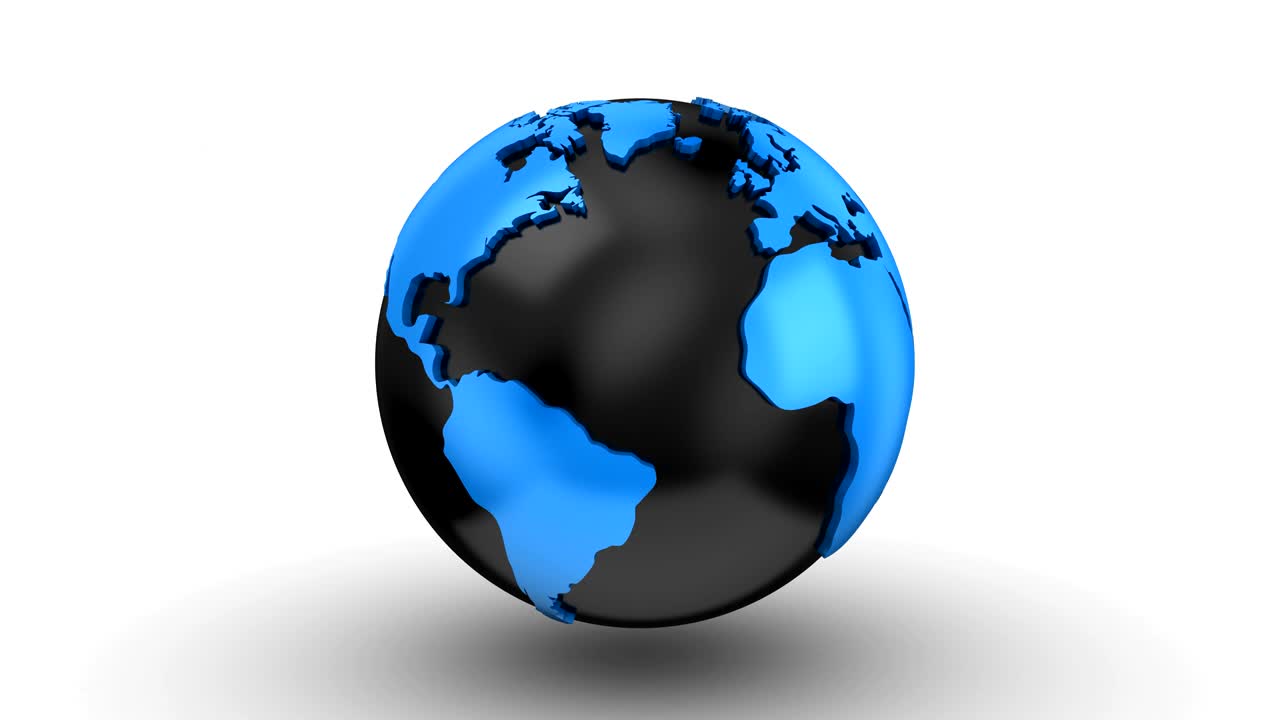 세계 지도가 지구로 변합니다.