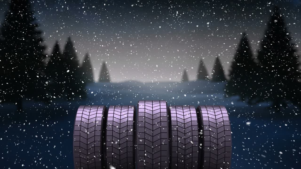 Animated snow with wheels