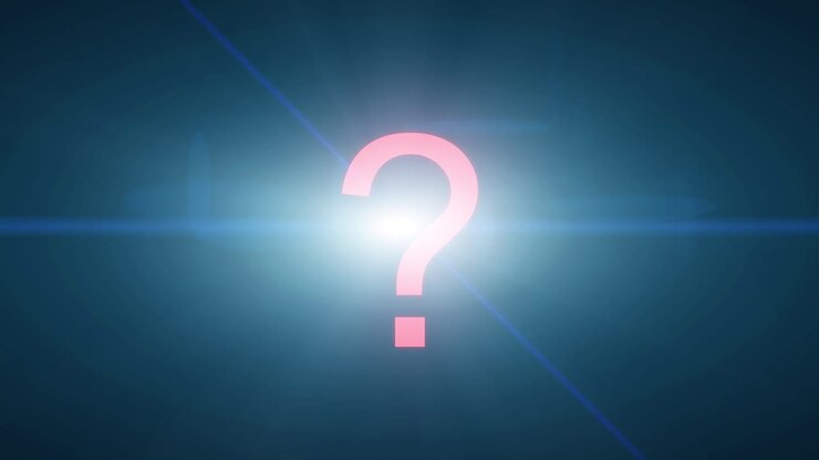 Question mark exploding forming letters numbers transition idea help faq answer