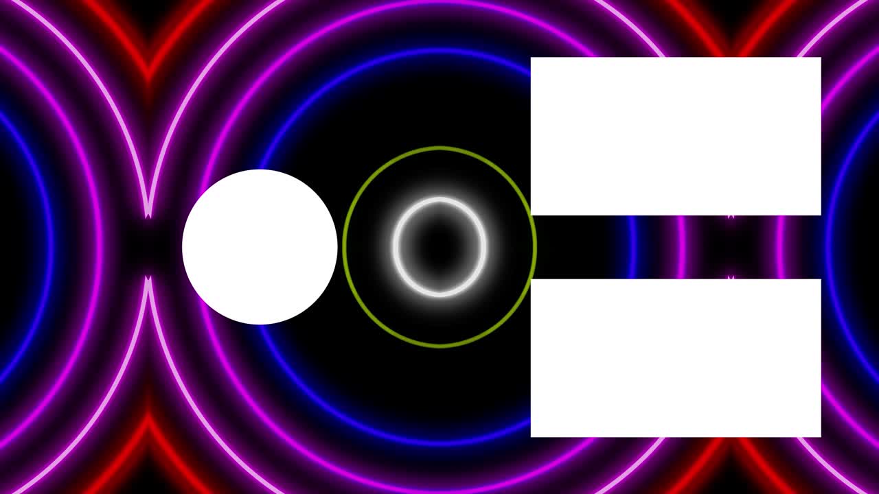 patrón de signo de neón tarjeta de finalización pantalla de finalización gráficos de movimiento