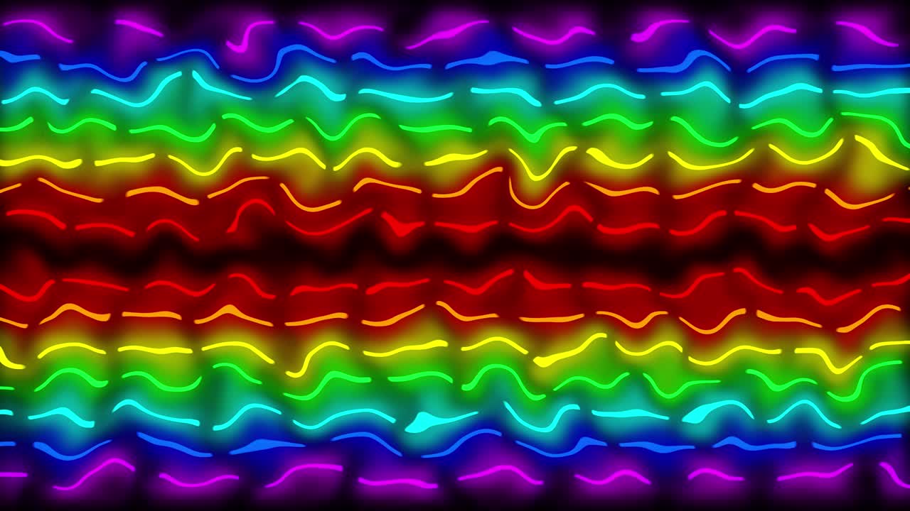 Neon line illumination animation motion graphics