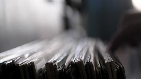 looking through vinyl records