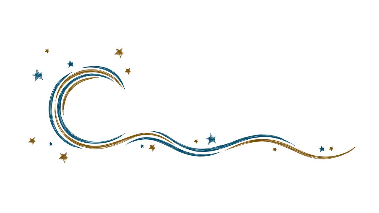 별과 함께 달의 상징.