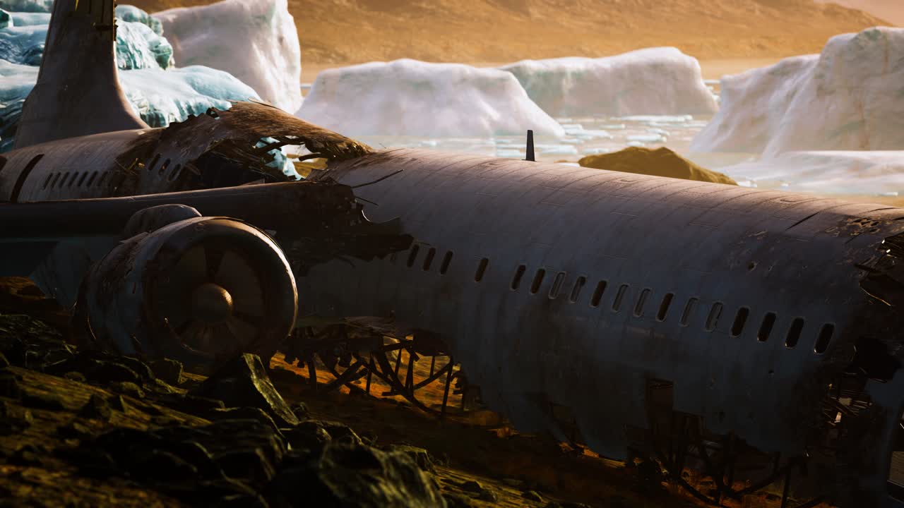 El avión se estrelló en una montaña.