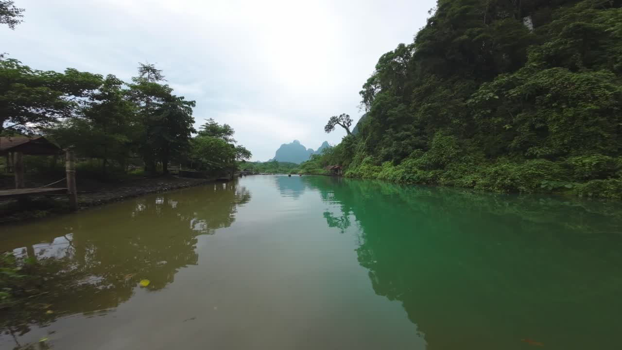Serene River in Tropical Paradise
