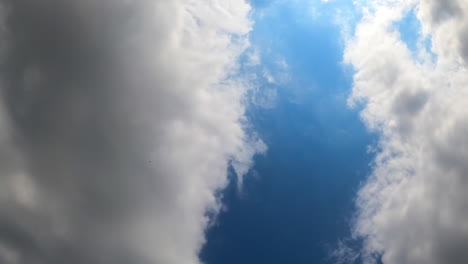 clouds timelapse in the sky. watch as thick clouds move and shift dramatically in the sky over time, creating a dynamic atmosphere