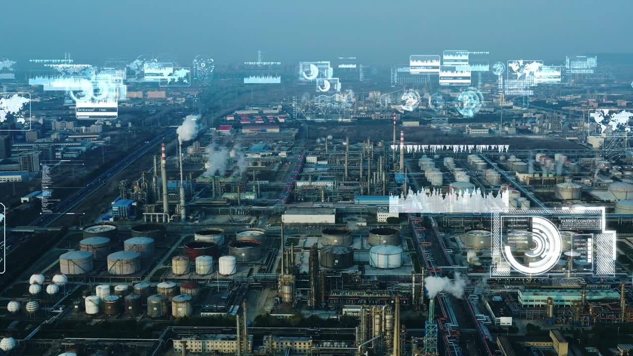 Concetto di fabbrica intelligente. Rete di comunicazione. Industria 4.0