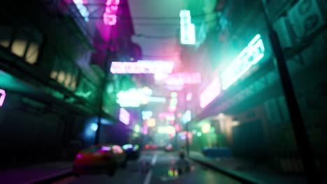 neon-lit cyberpunk alley at night