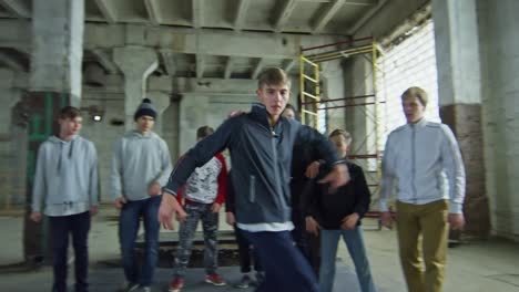 teenager dancing for camera