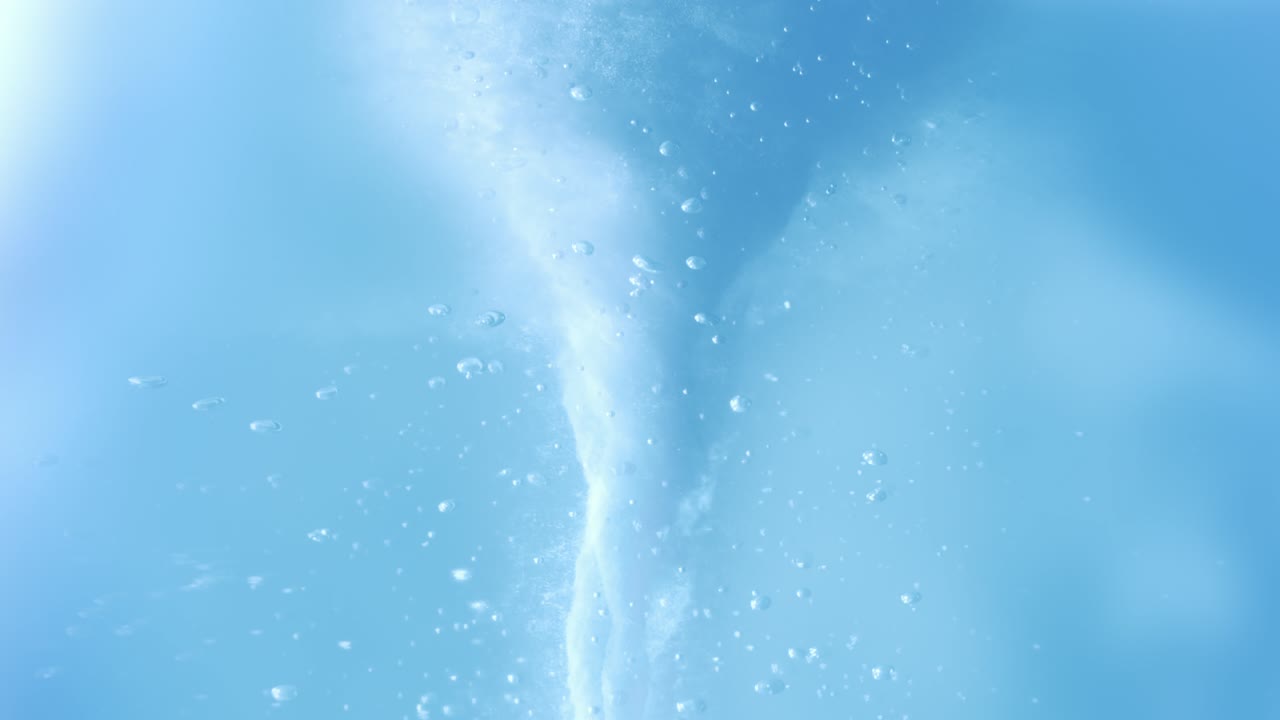 Underwater Macro High Speed Real Water Bubble Vortex Swirl Whirlpool Loop Studio Shot