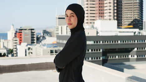 muslim, woman and fashion with hijab