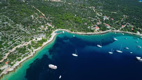 Küste-Der-Insel-Veli-Drvenik-In-Kroatien