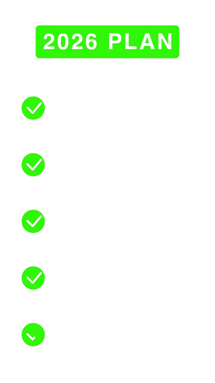 Animated Checklist for 2026 Plan