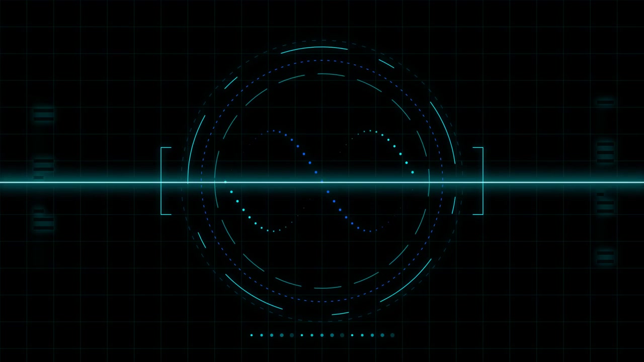 Futuristic Digital Interface with Animated Sine Wave