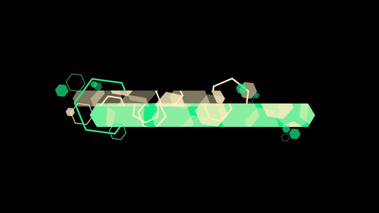 Animated Abstract Lower Third with Hexagon Shapes