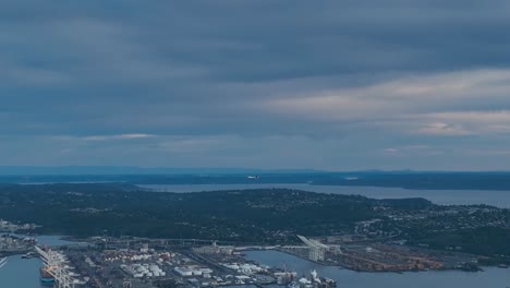 Aufnahme-Eines-Flugzeugs,-Das-In-Seatac-Landet