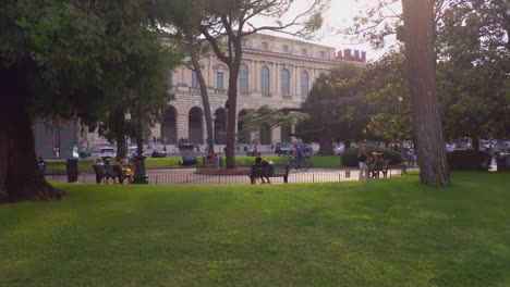 park in bra square in verona in italy