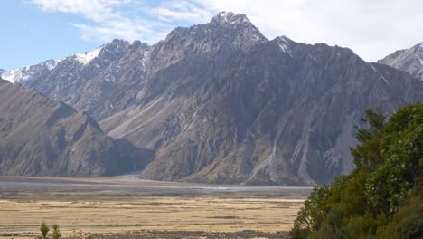 view of mount cook at red tarns track in new zealand - wide shot