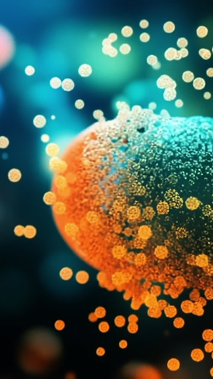 Cell division under microscope