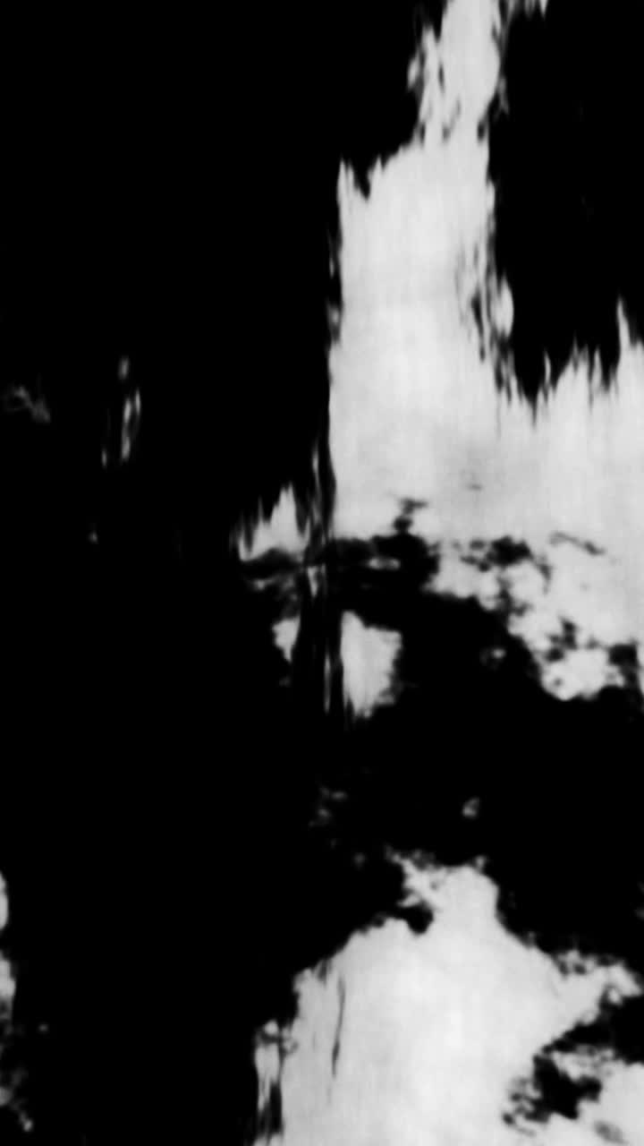 Transizione astratta di inchiostro bianco e nero che si diffonde.