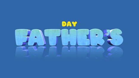 fathers day stylish floating letters on blue background