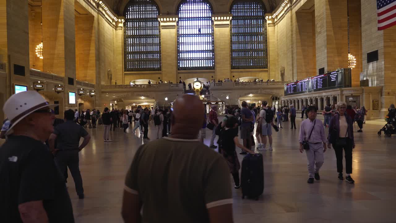 Crowded Interior of Grand Central Terminal in New York City