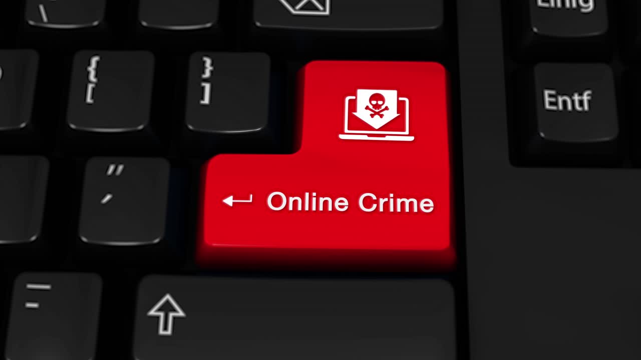 Online Crime Button on Keyboard
