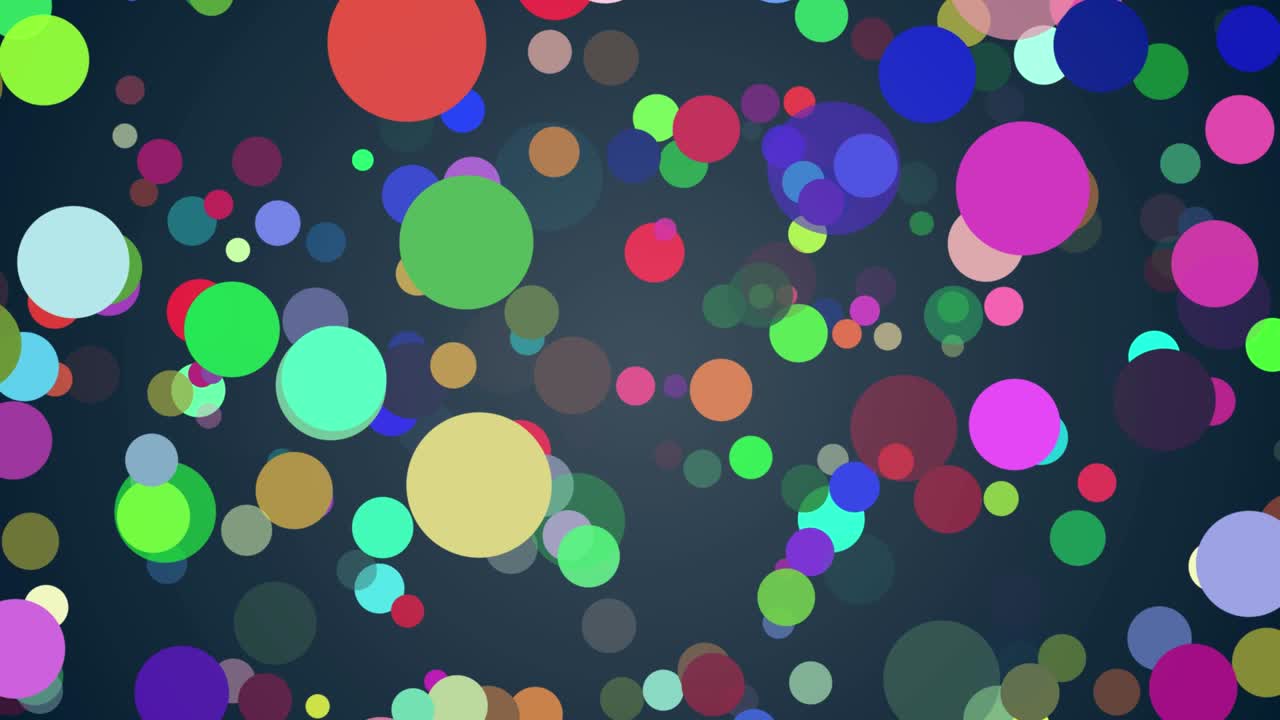 애니메이션 추상적인 다채로운 날아다니는 입자 배경