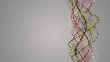 fantastica animazione con oggetto d'onda a strisce al rallentatore e spazio per testo, 4096x2304 loop 4k
