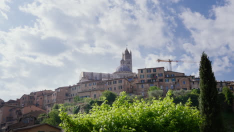 scenic siena cityscape with historic architecture under blue sky