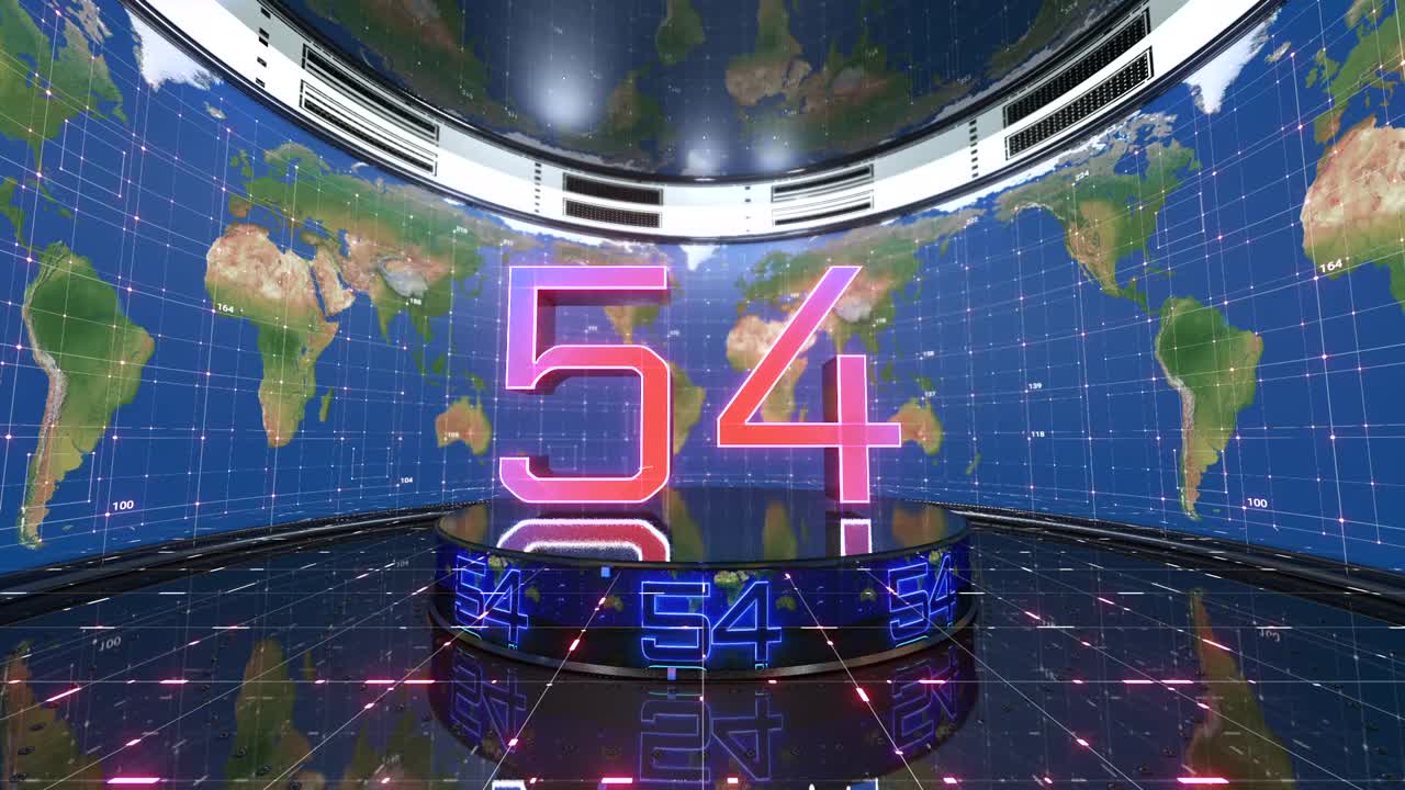 동적 3d 카운트다운 애니메이션