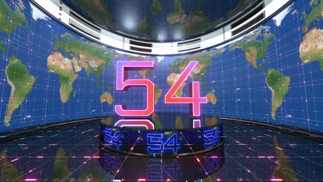 animação dinâmica de contagem regressiva 3d