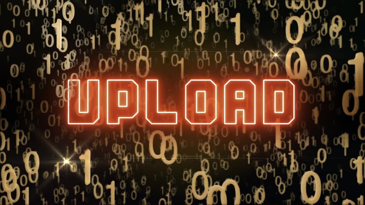 Concetto di download bluastro con codice digitale
