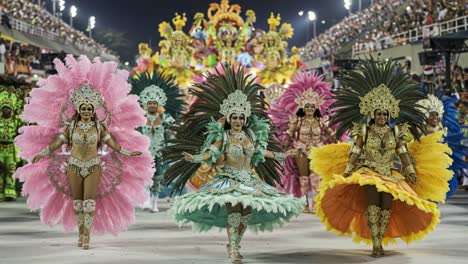 vibrant festivities: dancers in elaborate costumes showcase the energy and color of a grand parade surrounded by spectators in a celebration of culture