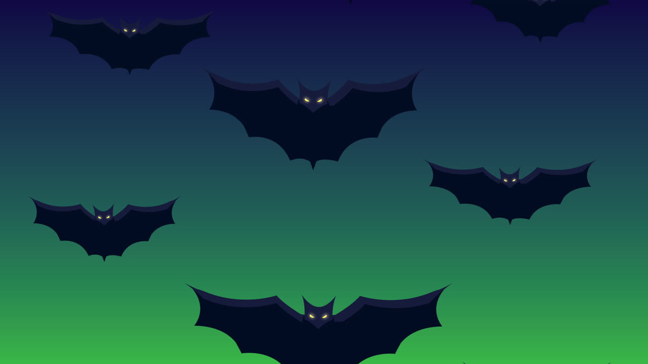 Pipistrelli in Volo su Sfondo Sfumato Scuro