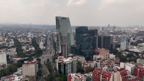 aerial view of mexico city skyline