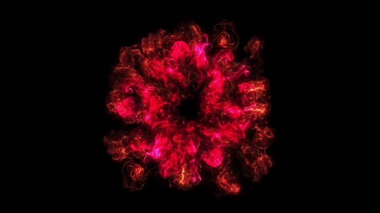 Abstract Red Explosion
