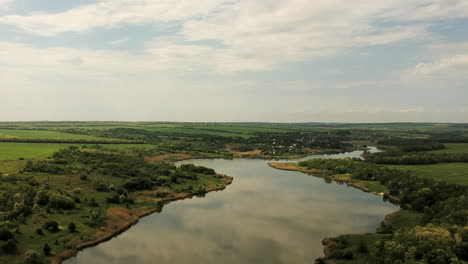 River-and-fields-from-air.-Countryside